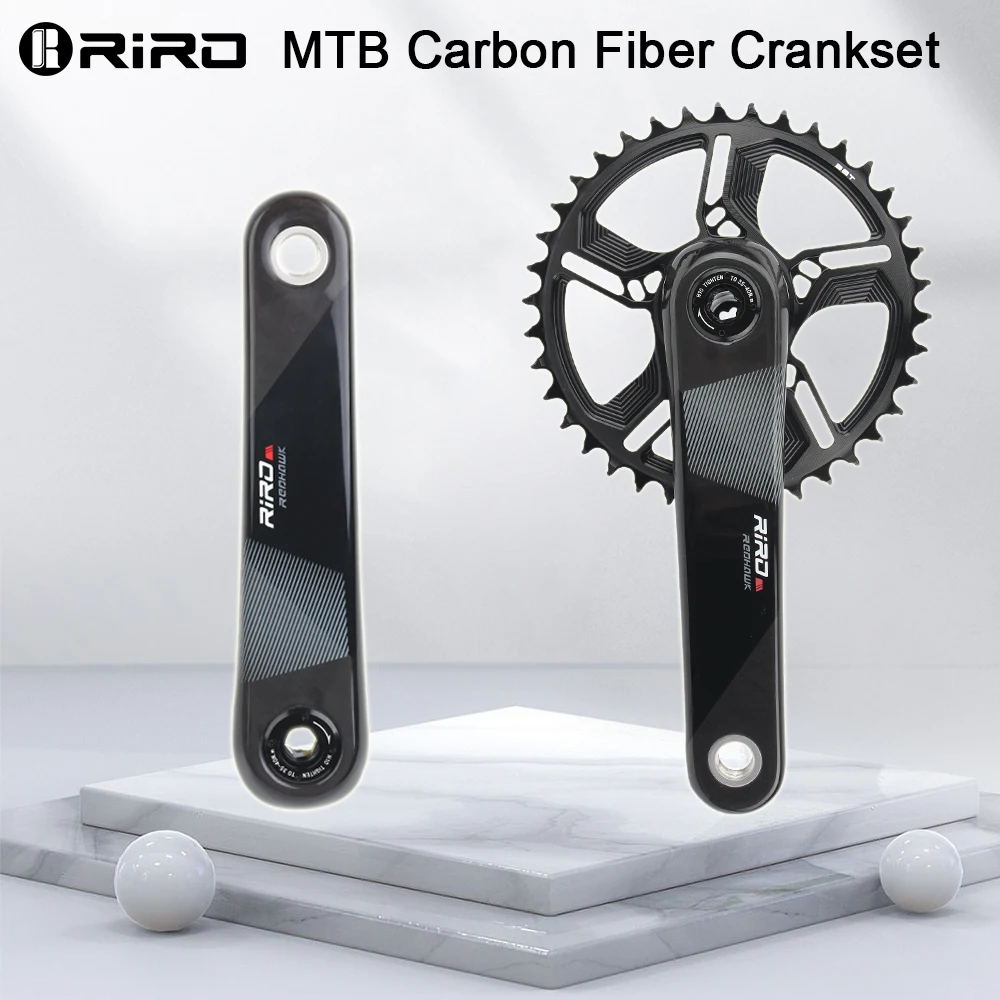 RIRO MTB Carbon Fiber Crank 11/12 Speed Direct Mount Bicycle Carbon Crankset 170mm Bike Chainring 32/34/36/38T for XX1 Bike Part