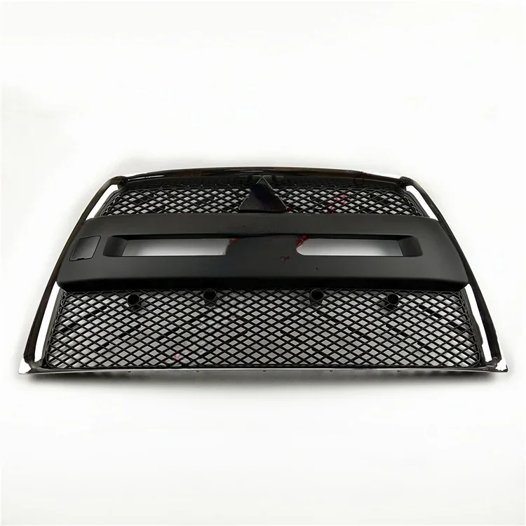 

For Mitsubishi Lancer & Sportback EVO10 Bumper Radiator Grille Black Chrome Border 2008-2010