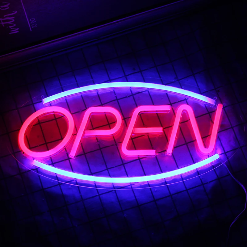 

Ineonlife Led Open Neon Sign Instruct Light Hanging Word Store Business Bar Club Shop Wall Decoration Commercial Colorful Gift