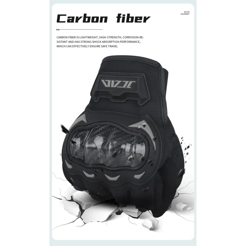 

2025 Summer Breathable Full Finger Touchscreen Motorcycle Gloves Accessories for Men Women Anti-Slip Racing Reflective Luvas