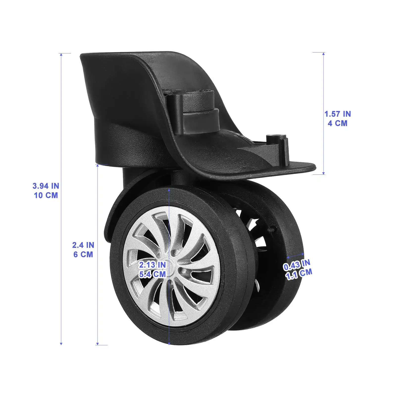 4 Pcs Universal Wheel Accessories Luggage Repair Wheels Travel Screw Parts Plastic Replace Pulley Swivel Caster Suitcase Wheel