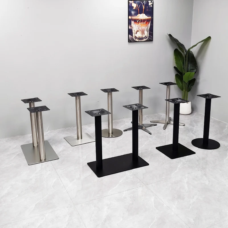 

Commercial Heavy Duty Compact Square Design Wooden Dining Table Set with Metal Base for Hotels and Restaurants