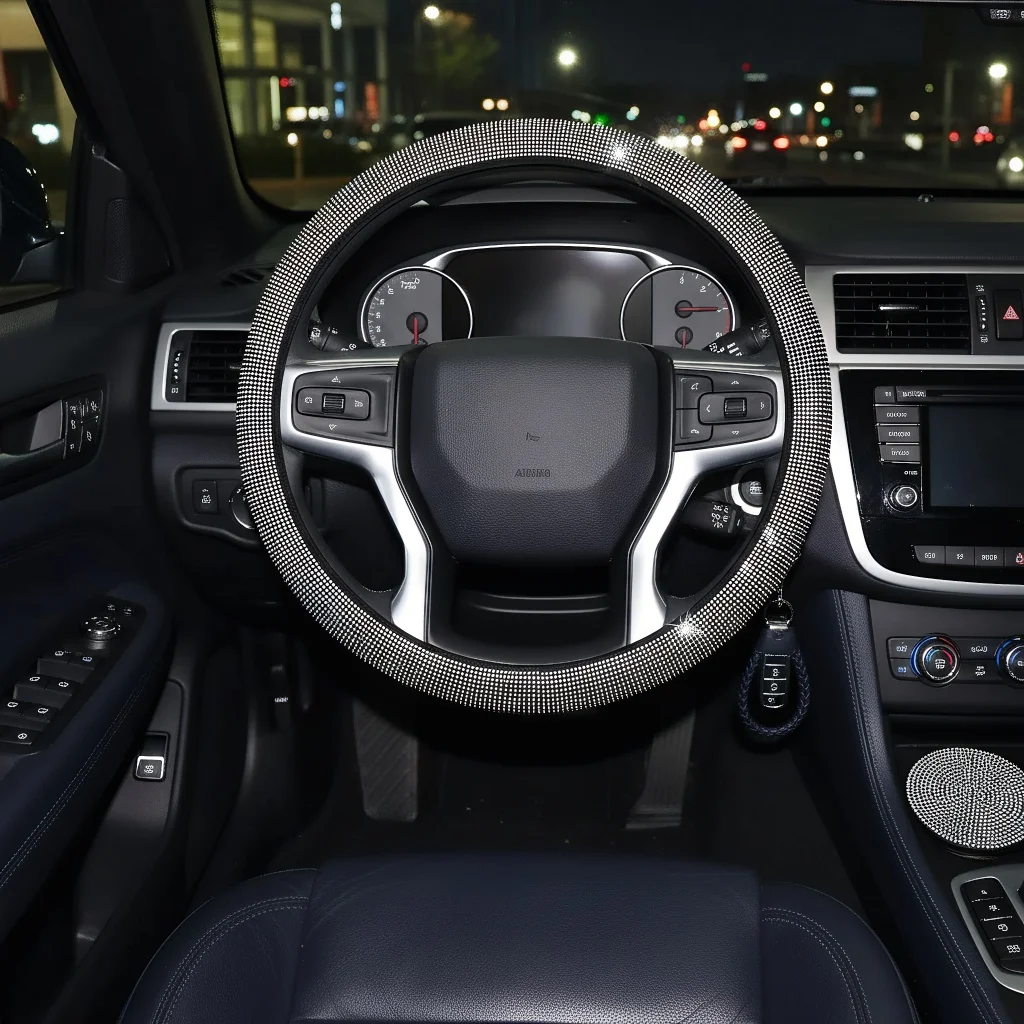 

Комплект рулевого колеса с бриллиантами для автомобиля — 7 блестящих деталей с милыми аксессуарами для колес