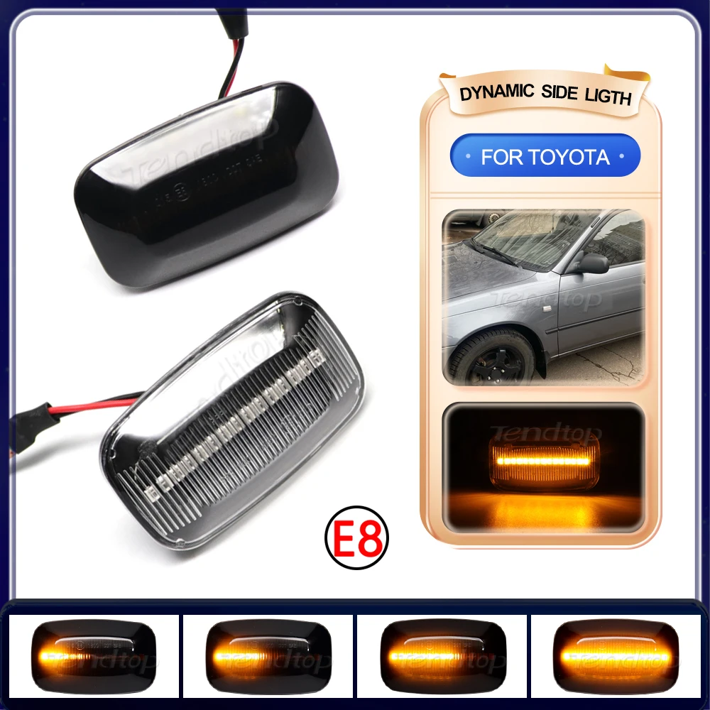 For Toyota Landcruiser Land Cruiser 70 80 100 Series LED Dynamic Side Marker Turn Signal Light Sequential Blinker Indicator Lamp