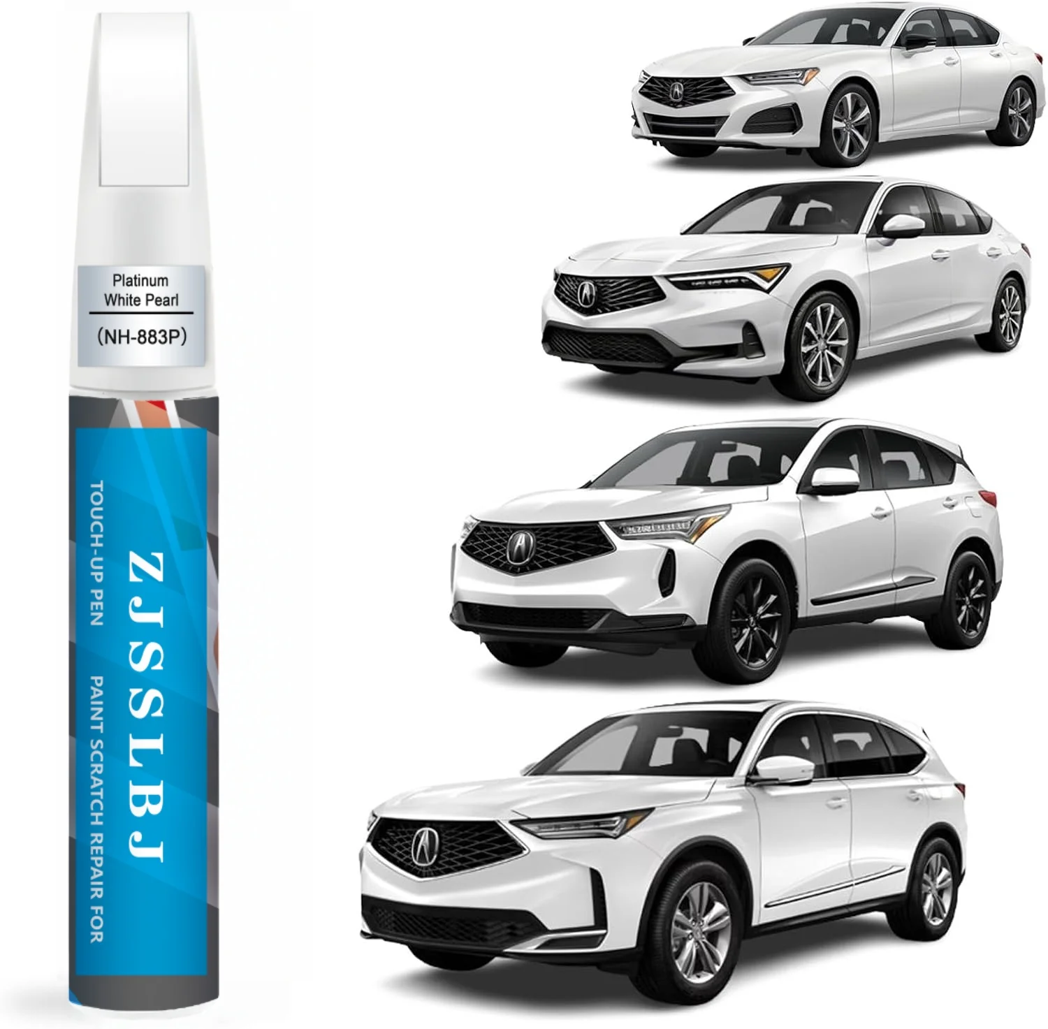 

Car Touch Up Paint(Platinum White Pearl(NH-883P)) for Acura, Car Paint Scratch Repair Kit, Quick & Easy Solution to Repair, 2 in