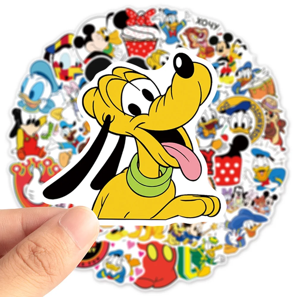 10/30/50pcs Disney Mickey Mouse Donald Duck Stickers Cute Cartoon Anime Decals Phone Skateboard Scrapbook Graffiti Sticker Decor