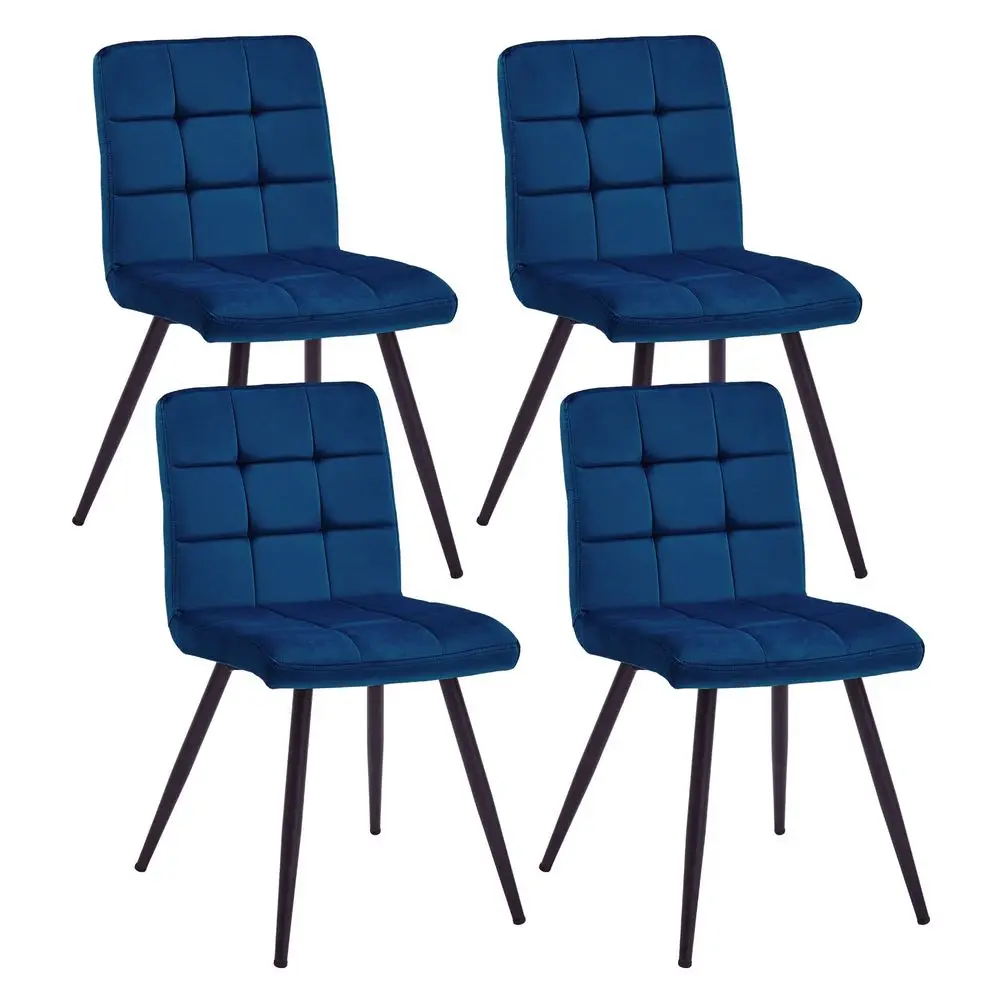 

Velvet Dining Chairs Set of 4,Mid Century Modern Dining Chairs with Metal Legs,Accent Chairs Side Chairs Reading Chairs for Res