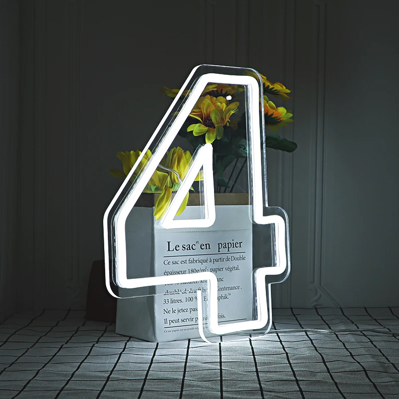 30th Birthday Led Neon Sign Custom 0-9 LED Night Light Sign for Birthday Decor Lets Party Home Backdrop  Sign Birthday Gifts