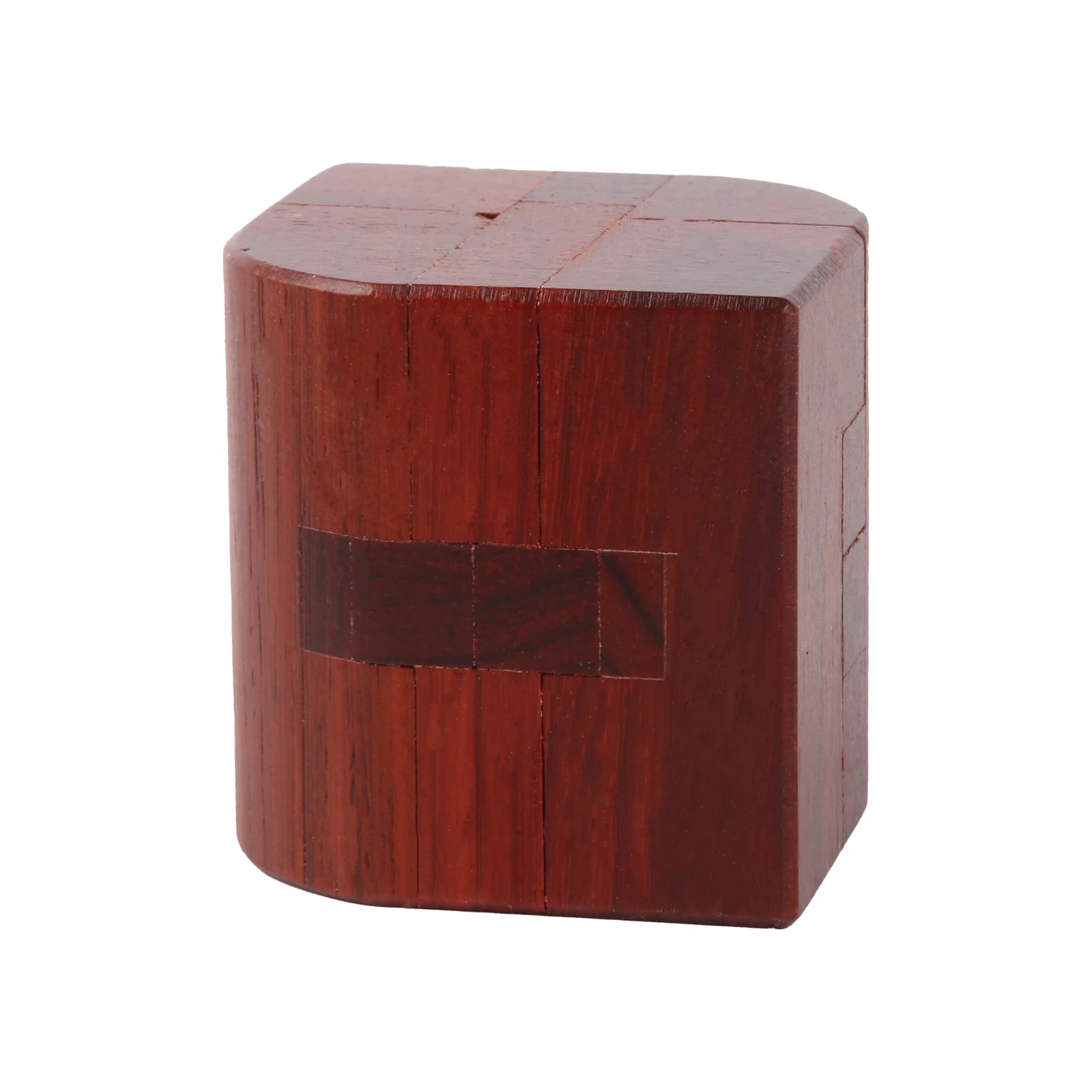 3D Rosewood Puzzle Lu Ban Kongming Lock for IQ check Willow Leaf Type Red