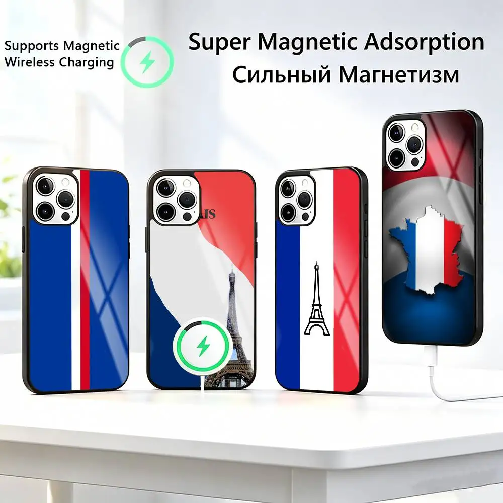 France national f-flags  Phone Case For iPhone17,16,15,14,13,12,11 Plus,Pro Compatible with magnetic wireless charging