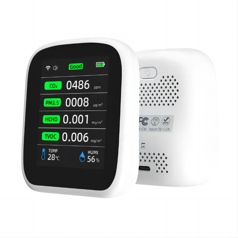 co2 meter air quality monitorsTuya WIFI 8 In 1HCHO TVOC PM1.0 PM2.5 PM10 Tester Temperature Humidity Meter Carbon Dioxide Detect