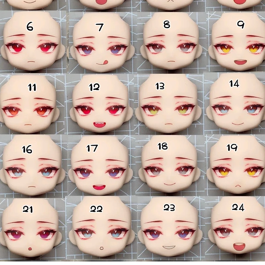 Original Design Ob11 Face Doll WUDU Handmade Water Sticker Faceplate  Game Cosplay Toy Accessories