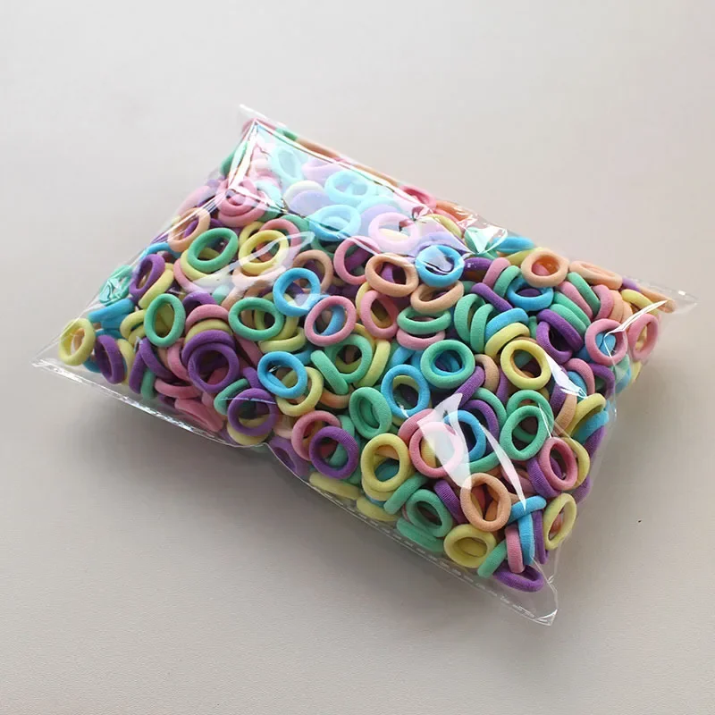 Colorful Nylon Scrunchie Hair Ties, 100pcs Set