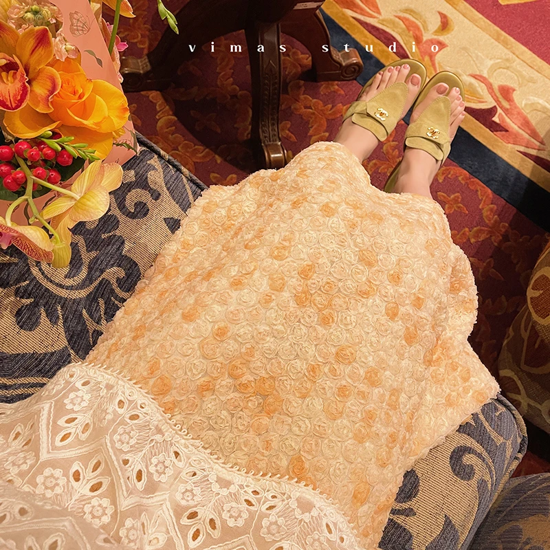 

Милая юбка с 3D-цветами VIMAS, повседневная, средней длины, из хлопка и полиэстера, прямого кроя, коллекция Весна 2024