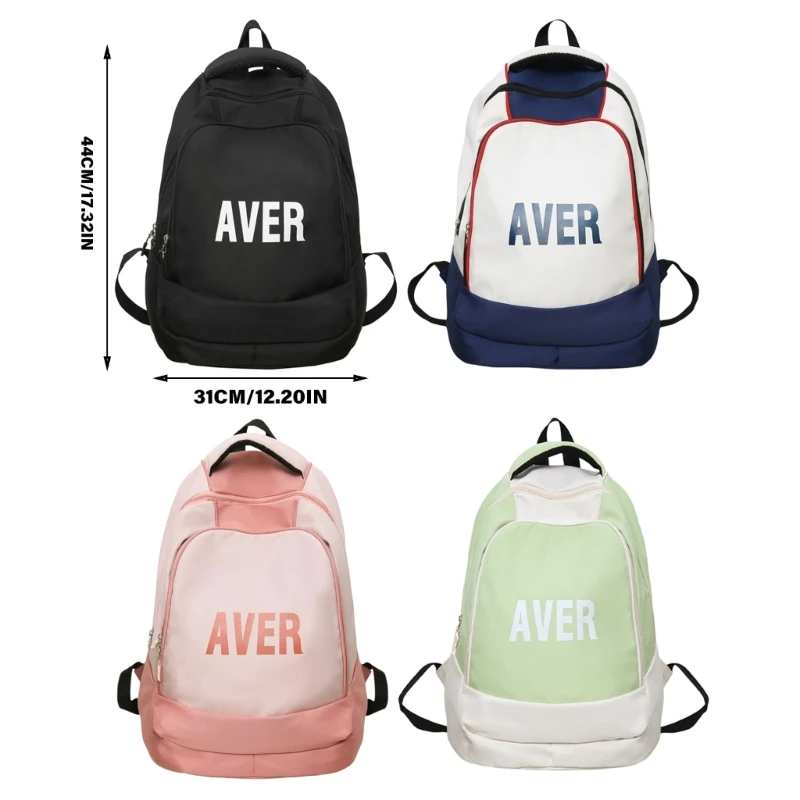 Large Capacity Backpack Student School Backpack Women Contrast Color Backpack Fashion Causal Daypacks Travel Backpack