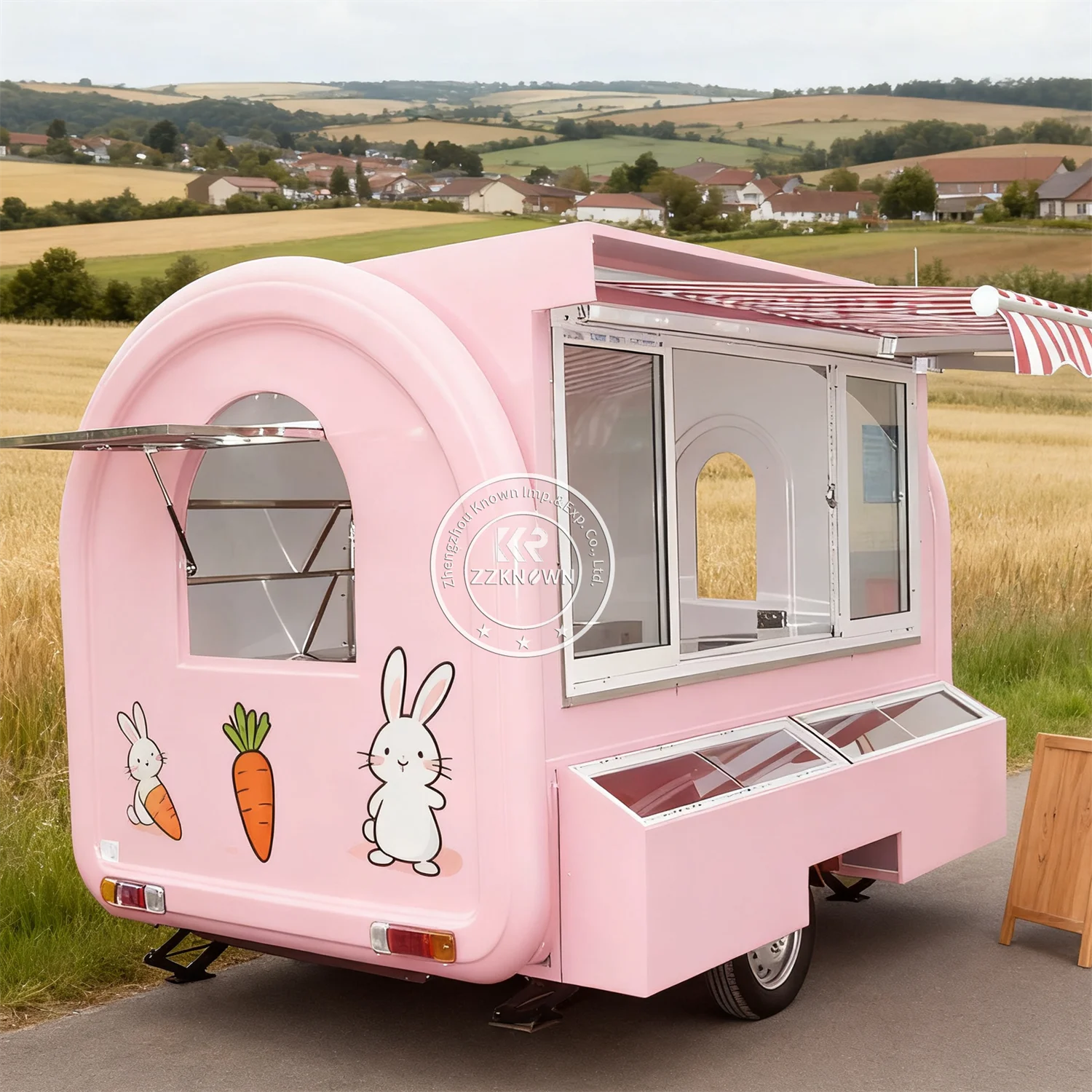 

Mobile Beverage Trailer Fast Food Trailer Fully Equipped Coffee Trailer Concession Food Truck with Full Kitchen