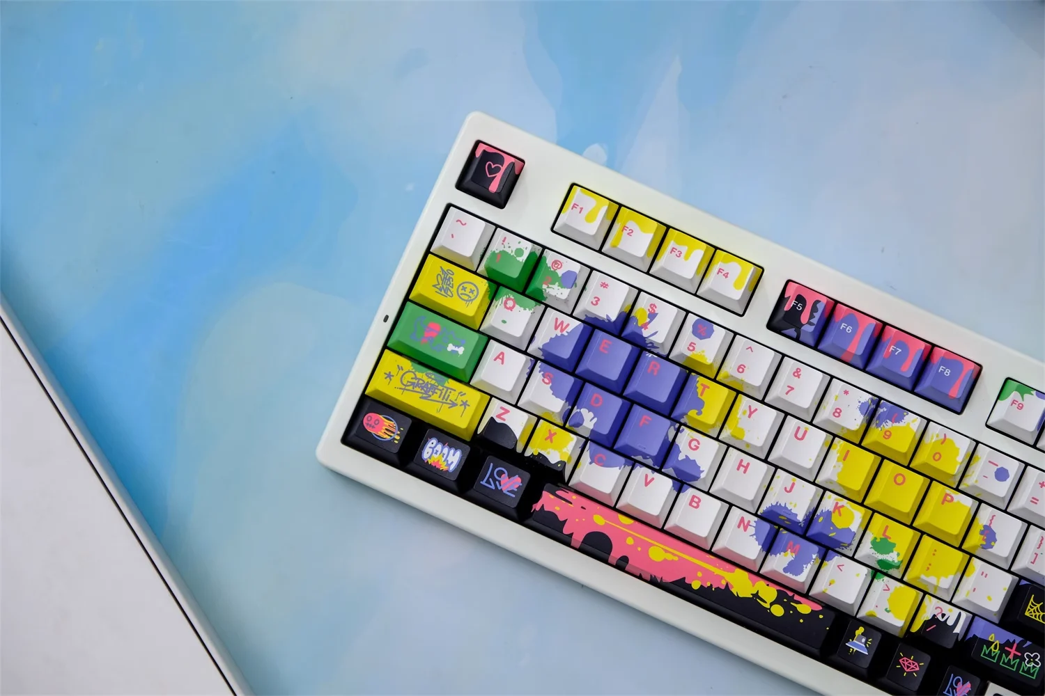 Teclas Graffiti 151 teclas Cherry PBT teclas personalizadas adecuadas para teclado mecánico