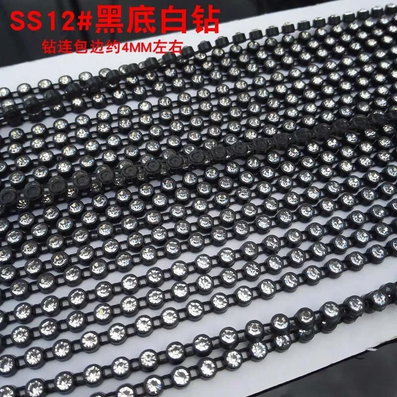 8yards SS8 To SS16 AB Sew On Rhinestones Trimmings for clothing DIY sewing accessories shinning trim  tailor