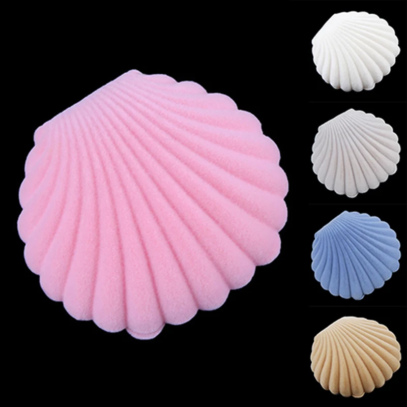 

Cute Sea Shell Earring Ring Necklace Jewelry Case Display Storage Organizer Gift Jewelry Box