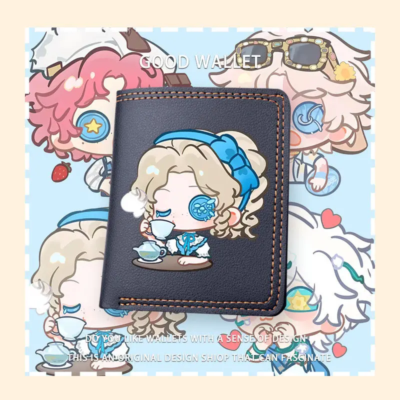 2025 Anime Identity V Game Cos Acrobat Bloody Queen Norton Campbell Gärtner Unisex Q-Version Bedruckte Pu-Geldbörse Geschenk