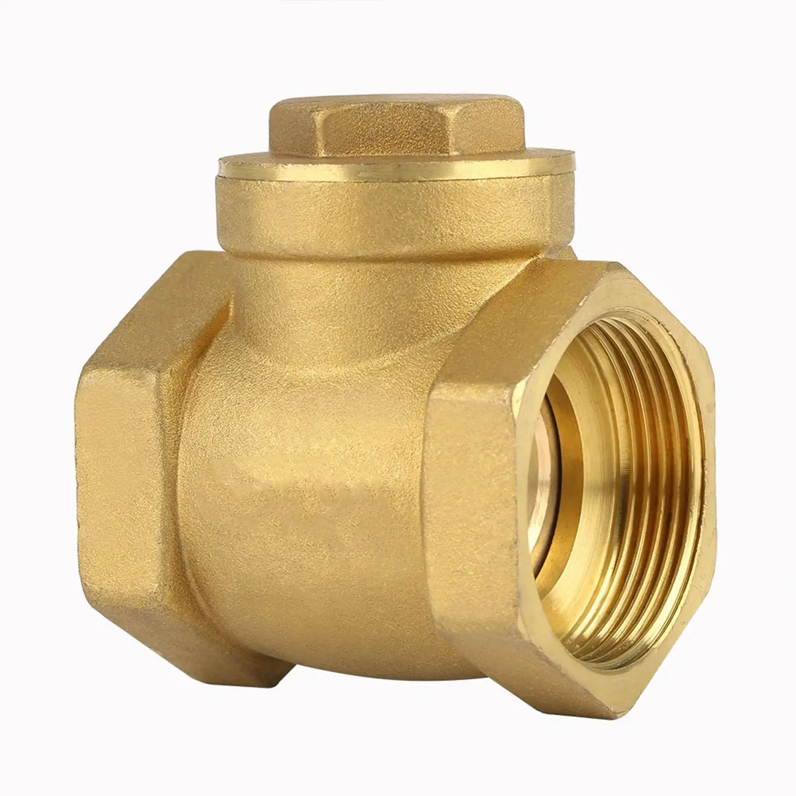 Brass DN32 Check Valve - Female Thread Non-Return Swing Valve 232PSI for Water Backflow Prevention