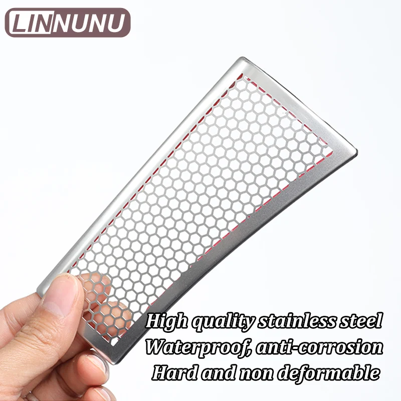 LINNUNU For Geely Atlas II Starry Boyue L Stainless Trim Car Front hood Dust proof Insect Protection Cover Trim Auto Accessories