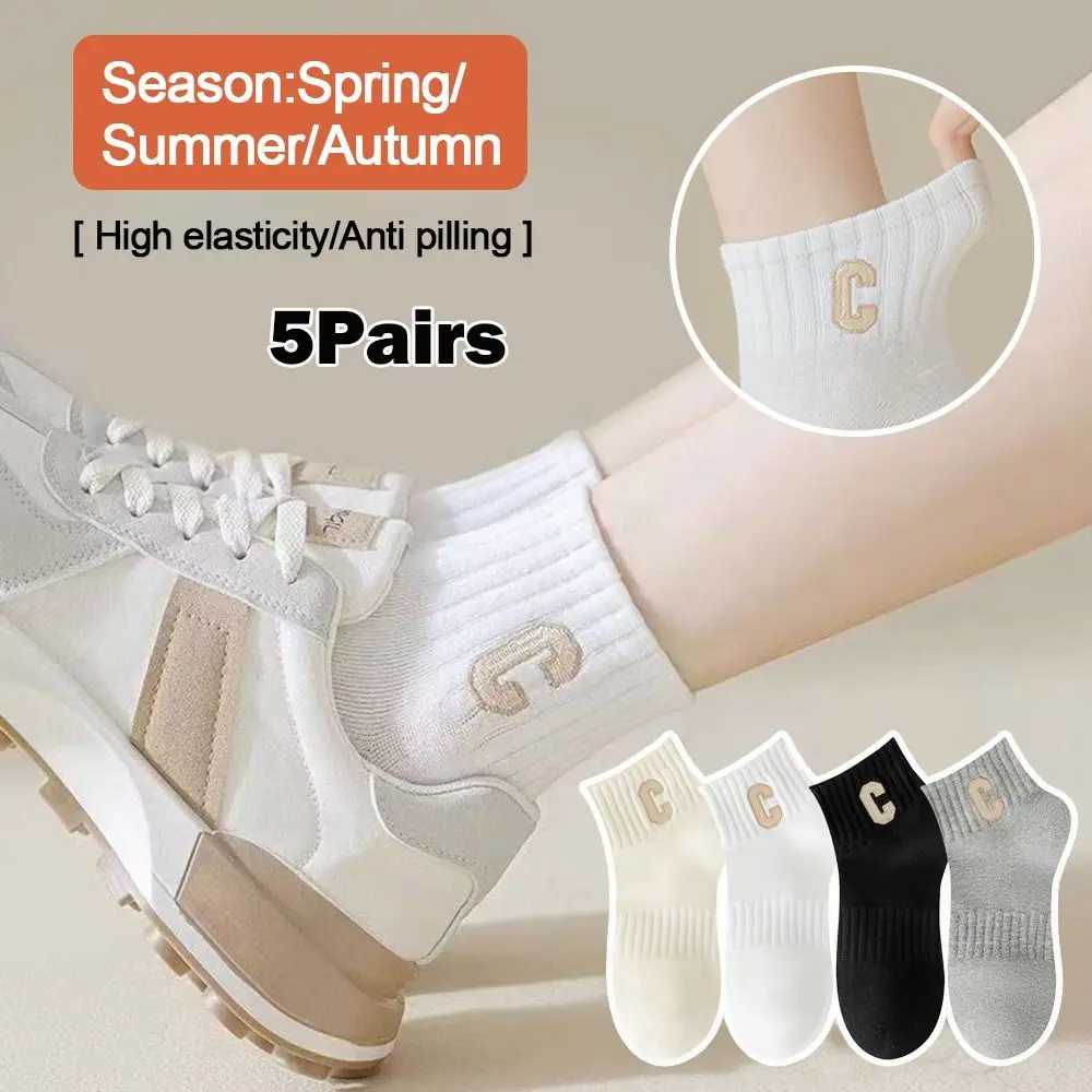 

Fashion Sweat Absorption Women Socks Breathable Comfortable Ankle Socks Low Tube Sock Spring Summer