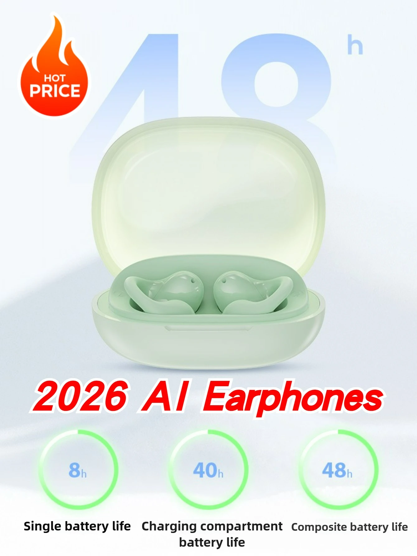 

AI Translation Headphones Real Time Two Way Translation 60 Languages ANC Bluetooth 5 4 50H Battery Luminous Quicksand