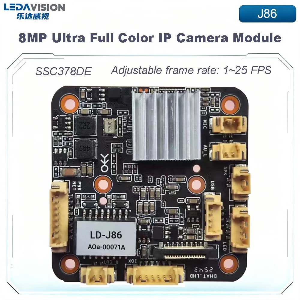 j86-8mp-ultra-full-color-ip-camera-module-ssc378de-sc850ai-25fps-intelligent-ai-two-way-audio-onvif-sdk-security-board