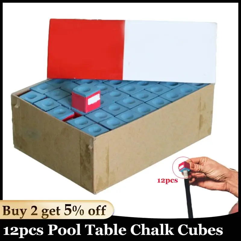 Pool Chalk Pool Table Chalk Cubes Professional Pool Chalk Cubes Pool Table Accessories For Table Billiards Pack Of 12