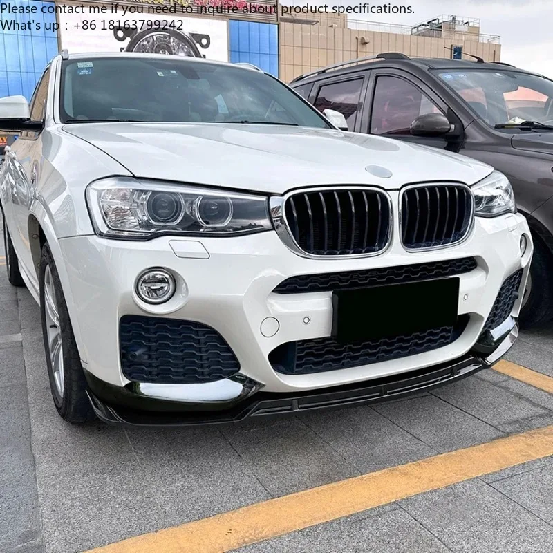 

ABS Car Front Bumper Splitter Lip For BMW X3 F25 X4 F26 20i 28i 30d 35i 35d M40i 2014-2018 Facelift Bumper Guard Protector