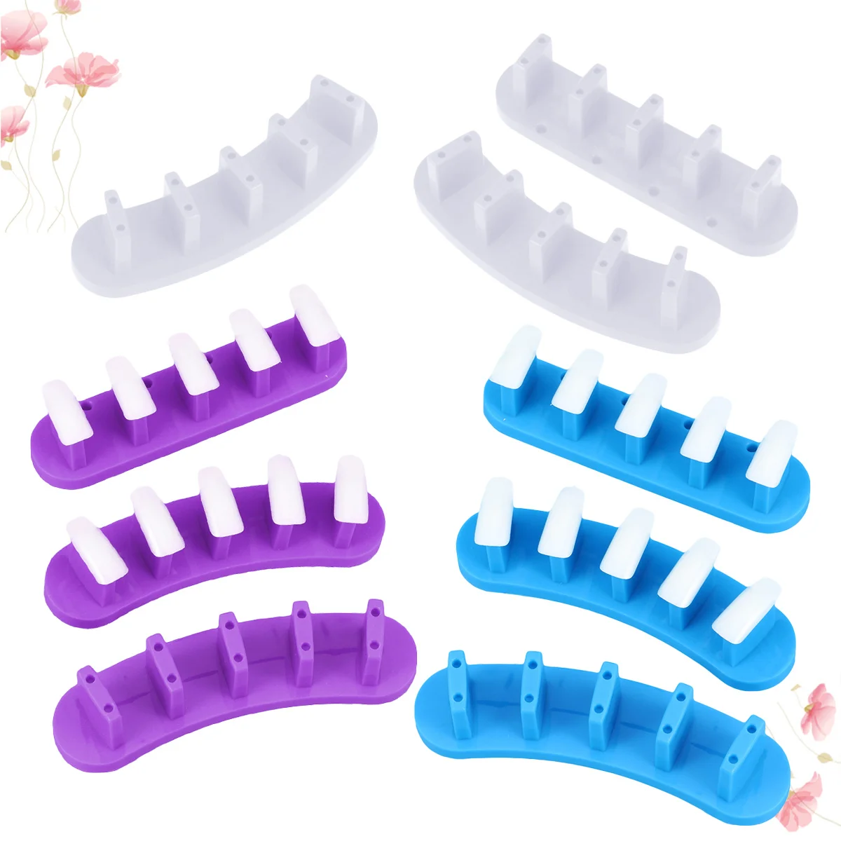 

3 комплекта стойки для практики ногтей, рамка для демонстрации маникюра, подставка для демонстрации искусственных ногтей, прочные пластиковые инструменты для домашнего использования в салоне