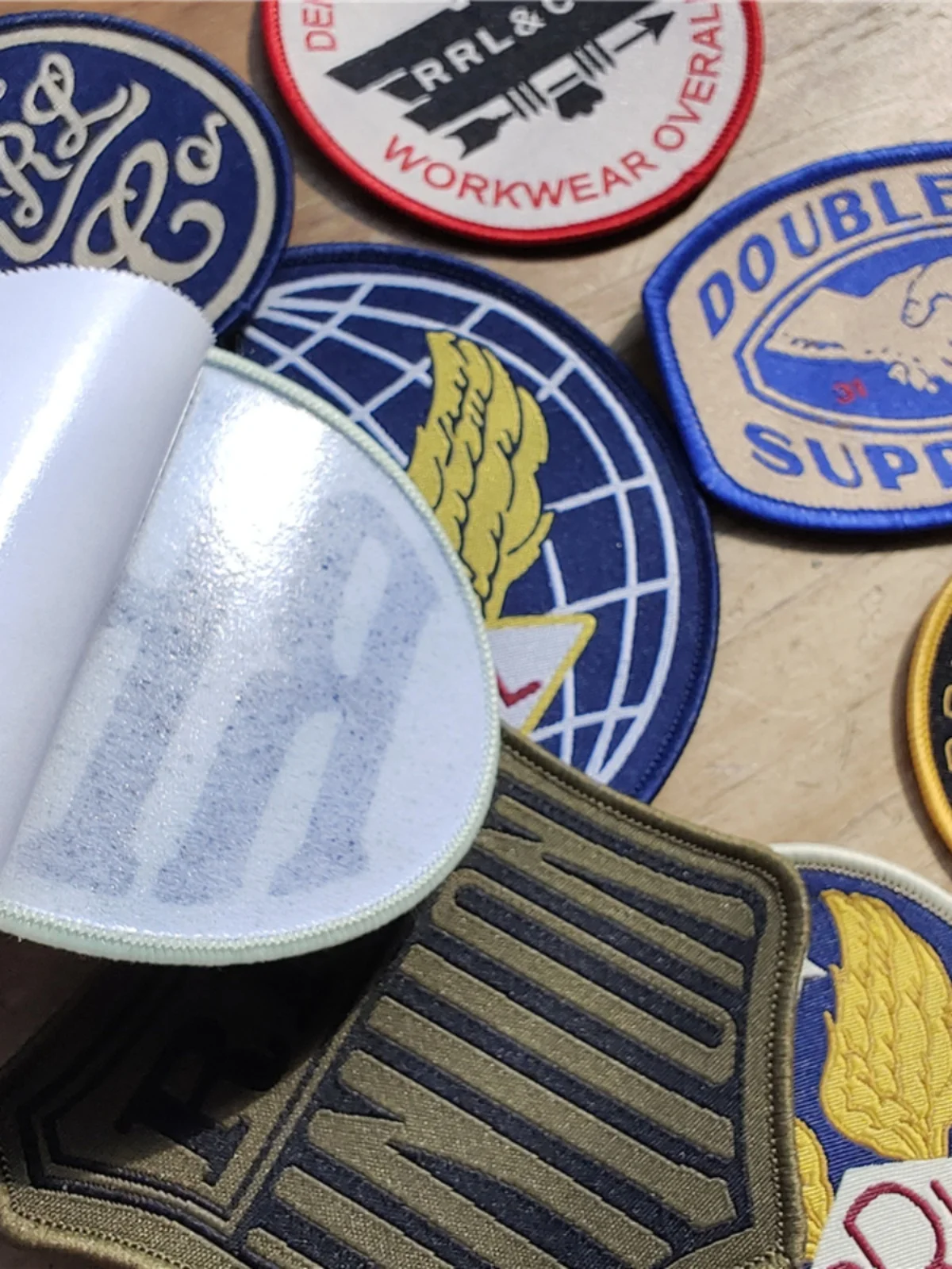 RRL Double RL  Embroidered Patch Bae Fabric Sti-On 8 Sles with Adhesive Baing Textile Accories view 4