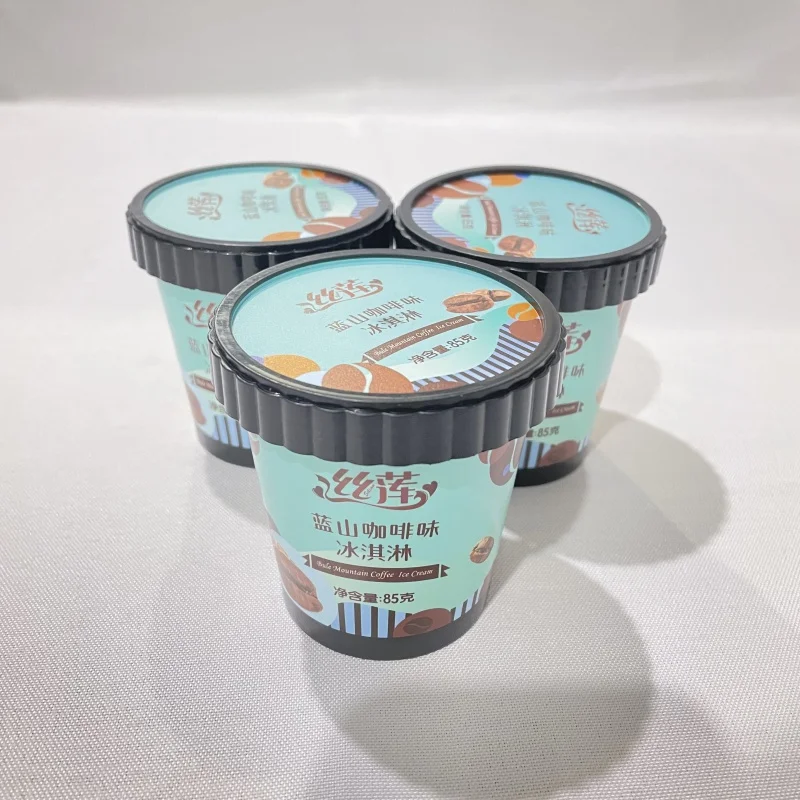 Customized product6Oz 180Ml Disposable Custom Logo Ice Paper Gelato And Soup Bowl Cone Cups