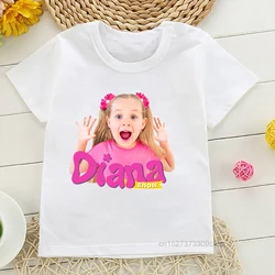 T-shirt Diana et Roma pour enfants, T-shirt pour filles, Vêtements College, Mode d'été, Mignon, Divers, Spectacle, Enfants, Y