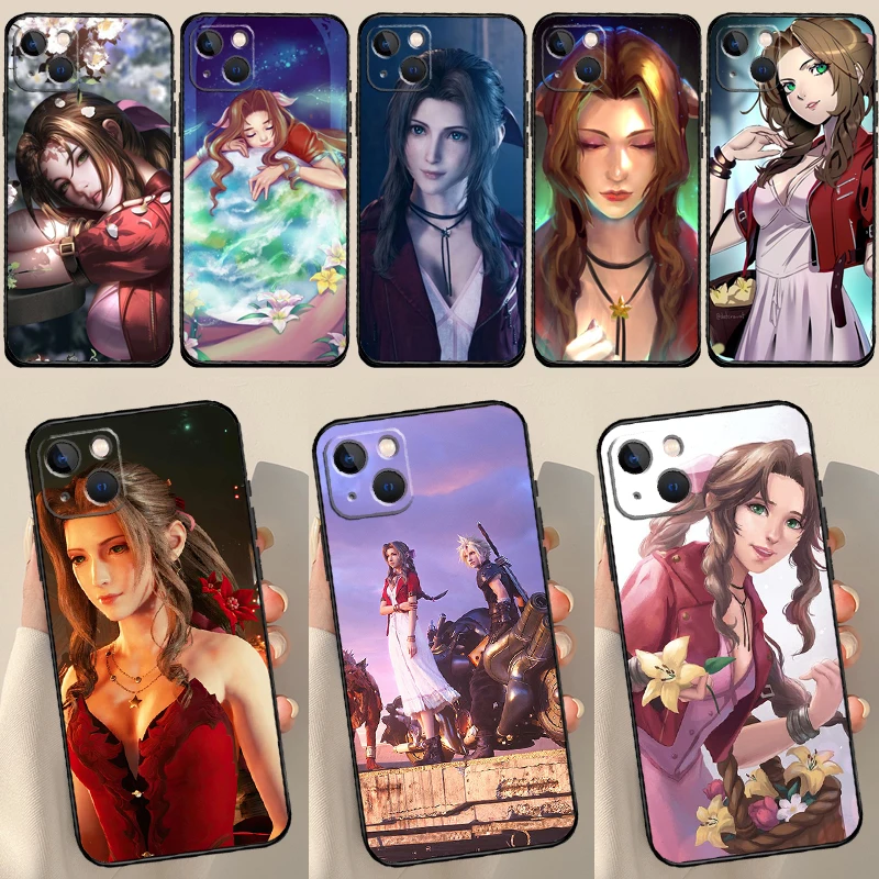 Aerith Gainsborough Final Fantasy Case For iPhone 16 X XR XS Max 12 13 Mini Plus 11 12 13 14 15 Pro Max Back Cover