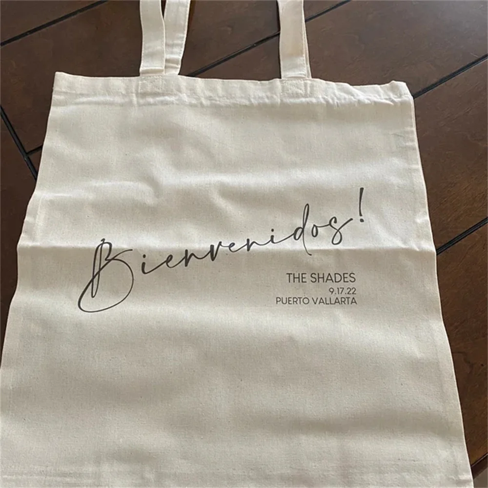 Bienvenidos Welcome Tote - Destination Wedding Welcome Tote - Mexico Wedding Tote - Mexico Wedding Favors - Bienvenidos Bag - Me