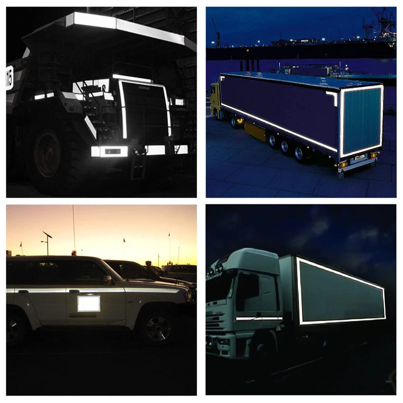 Reflective Tape Decoration Strips Safety Mark Warning Stickers For Truck