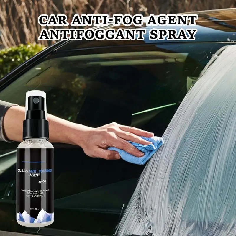 ที่ทำความสะอาดกระจกบังลม100มล. ป้องกันหมอกน้ำยาทำความสะอาดกระจกรถยนต์สำหรับภายนอกและภายใน