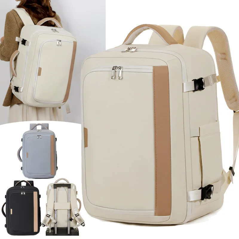 

Large capacity luggage bag Women's computer backpack Men's high-end sense portable business travel bag Boarding travel bag Backp