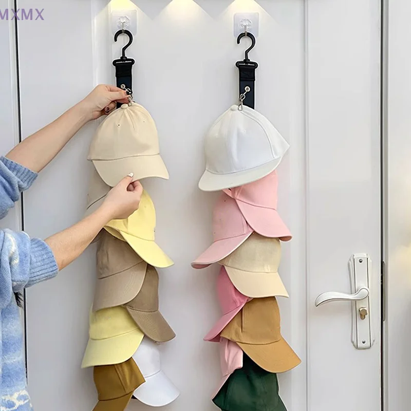 1Pcs Baseball Cap Storage Organizer With Eight Clips Wall Mounted Cap Holder Storage Organizer Convenient Accessories