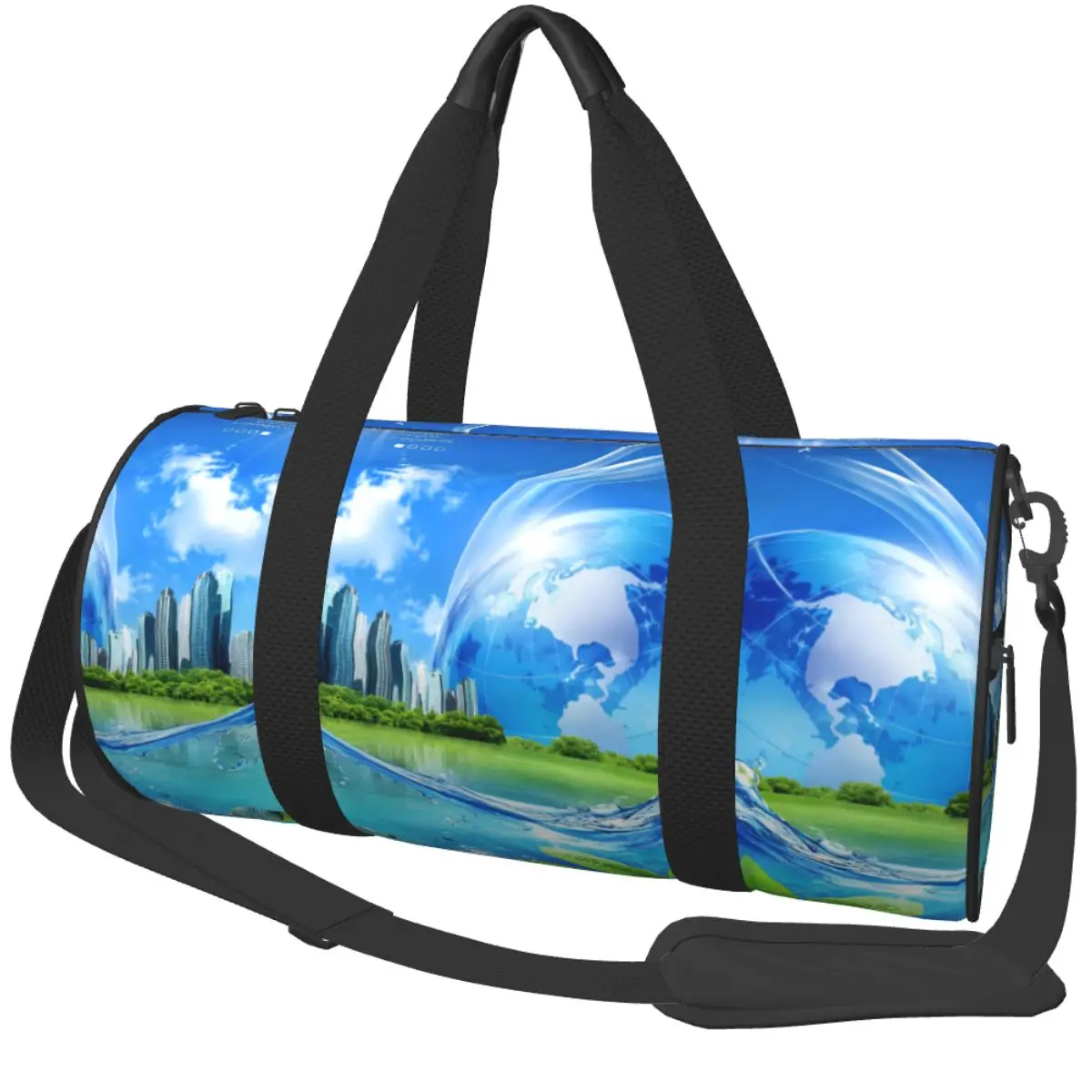 

Gym Bag Frutiger Aero Sports Bag Large Couple Oxford Design Handbag Funny Training Fitness Bag