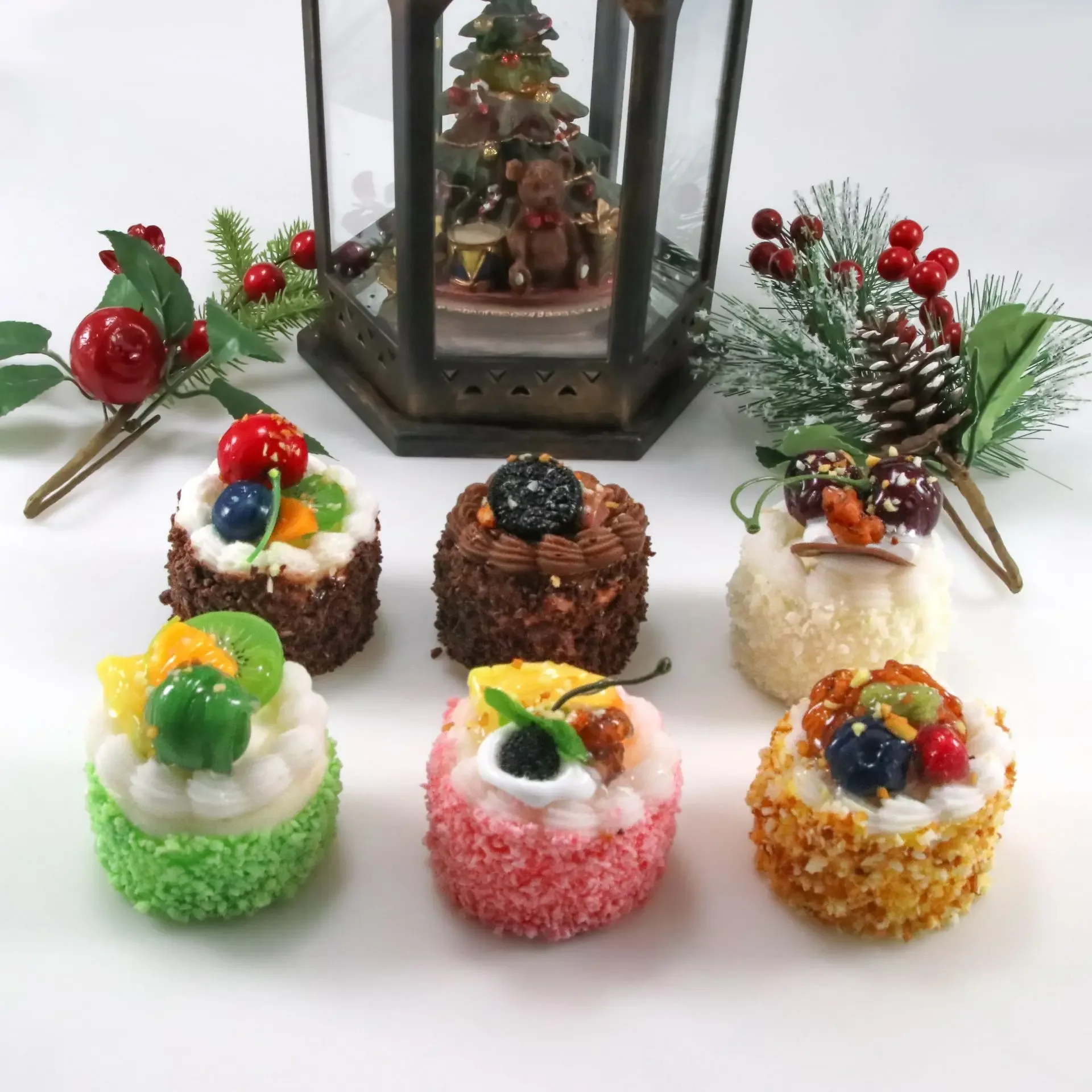 Artificial Fruit Cake Biscuit Fake Food Decoration Photography Pro Food Simulation Cake Model Tea Table Decoration