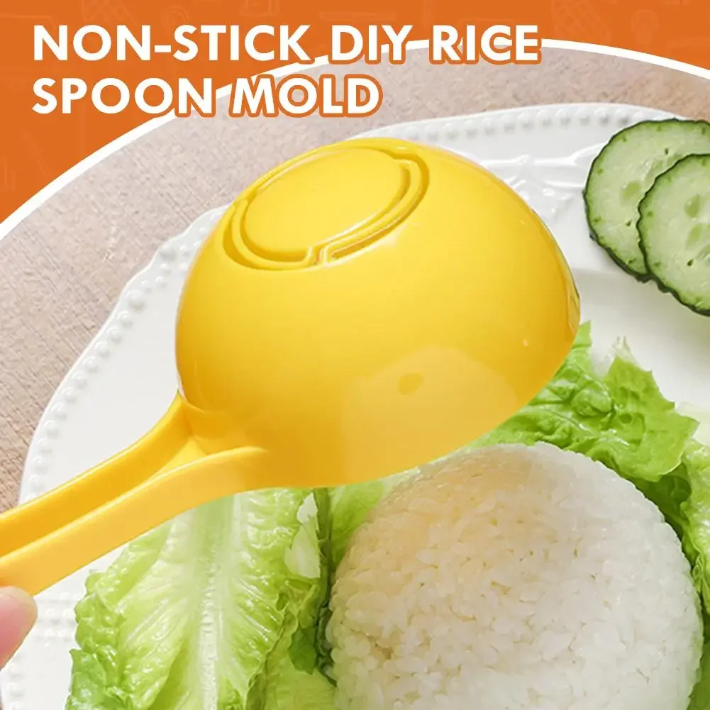 1PC High-quality Semi Circular Rice Ball Mold Plastic Rice Ball Shaping Tool DIY Curry Rice Topping Mold Kitchen Accessories
