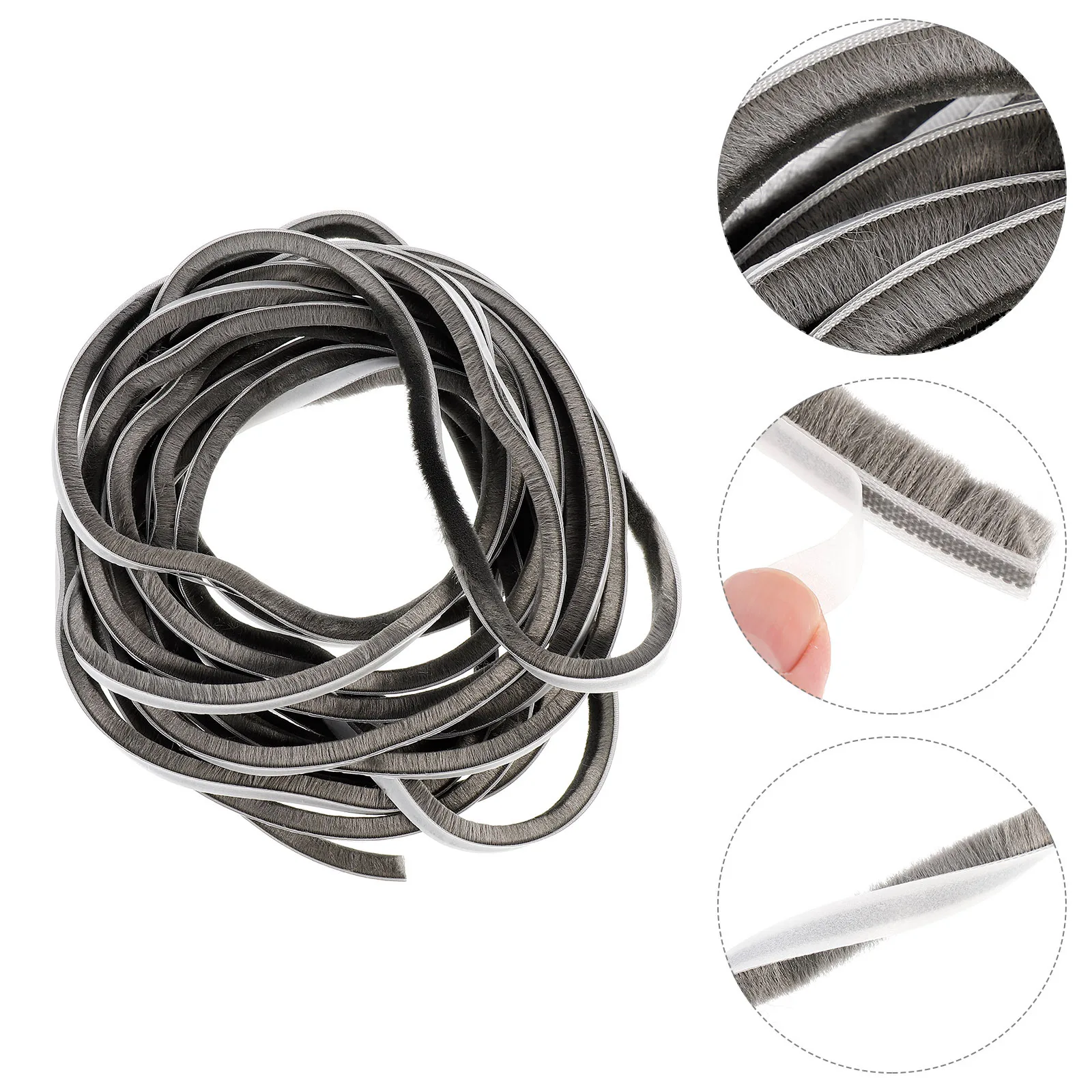 

2 Rolls Self-Adhesive Door Window Seal Strips Weatherproof Windproof Soundproof Tape For Home Sealing Strip Household Use