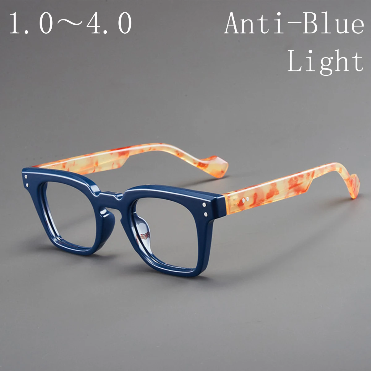 

1.0-4.0 Модные очки для чтения с защитой от синего света и прямоугольной оправой в стиле ретро HD Vision, дизайн унисекс