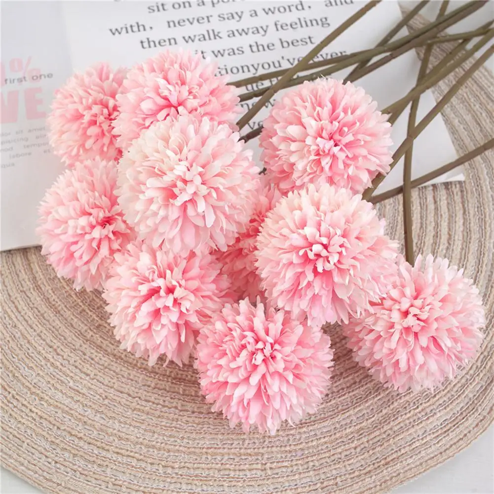 1Pc Practical Artificial Ball Chrysanthemum Fabric Artificial Flower Simulation Chrysanthemum Flower for Wedding