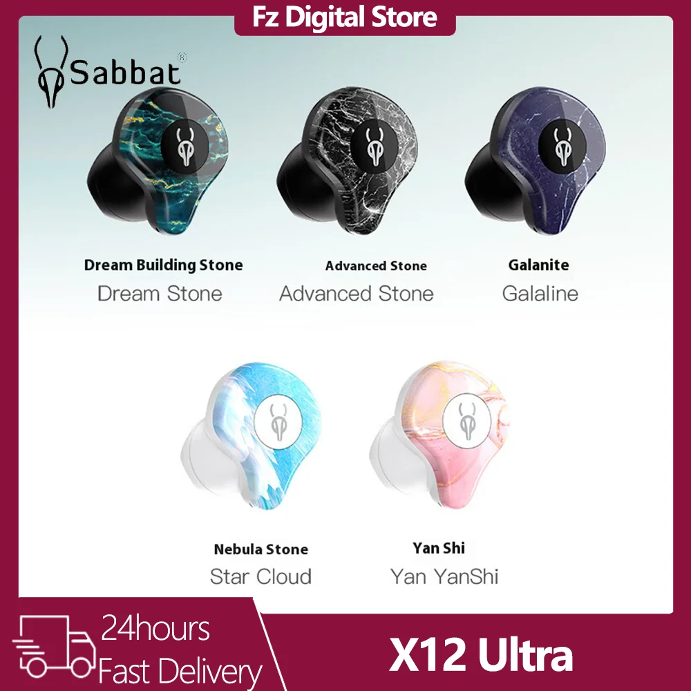 

Sabbat 100%Original X12 Ultra True Wireless Bluetooth Earphones, Dual ear Half in Ear Wireless Earphones, Gaming, Sports