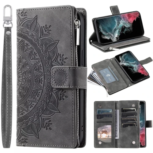 삼성 갤럭시 S24 울트라 S23 S22 S21 FE + A15 A35 A25 A55 A05S A54 A34 A24 A14 A53 A33 A13 A23 엠보싱 지갑 가죽 케이스 