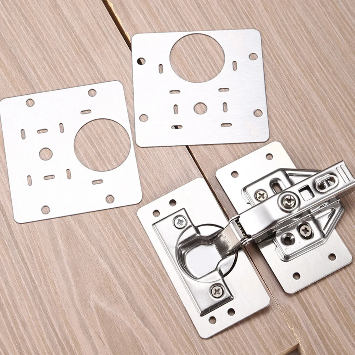 

Stainless Steel Hinge Plate 3 Pairs Mounting Sheet Metal Mending Bracket Cabinet Repair niture Fastener Long Use Precision